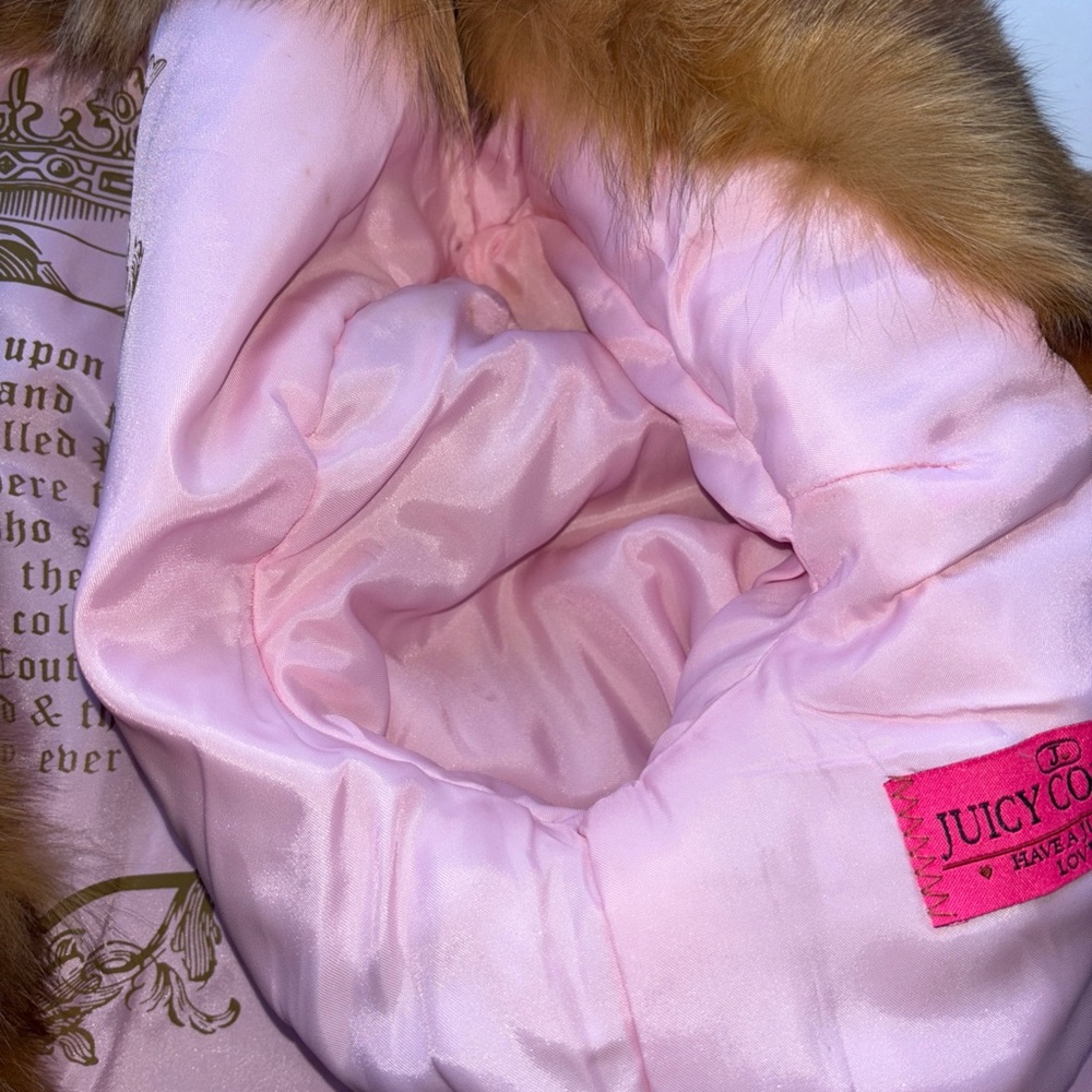 Vintage Y2K Juicy Couture Brown Fox Fur Jacket Pam Gela Mink Genuine P XS Glam S - Picture 9 of 17